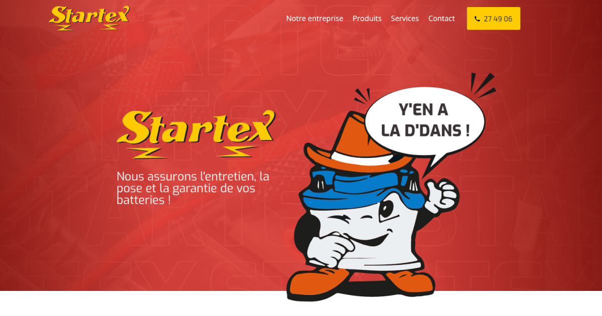 Startex Fabrication, vente, montage de batterie NC